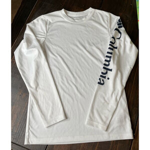 Boys Omni-shade Columbia Shirt, Size M, White